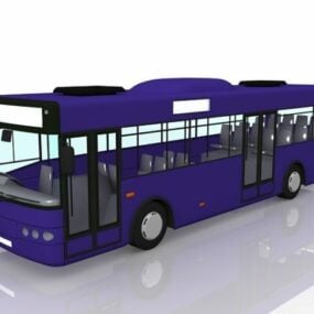 Modelo 3d do ônibus azul