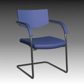 Blue Cantilever Chair 3d model