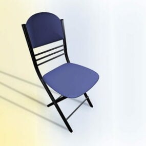 Modelo 3d de cadeira de conferência azul