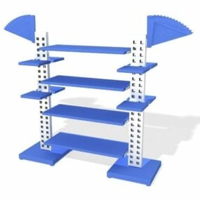 Blue Display Stand 3d model