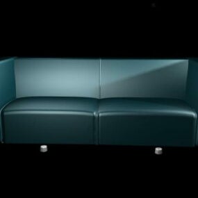 Mô hình 3d Ghế đôi màu xanh