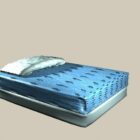 Синяя кровать матраса