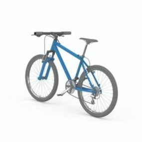 Blaues Mountainbike-3D-Modell