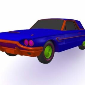 Blue Muscle Car 3d model