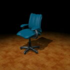 Niebieskie krzesło biurowe