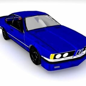 Blue Racing Car 3d model