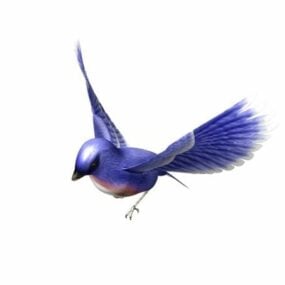 Múnla Ainmhithe Blue Robin Bird 3d saor in aisce