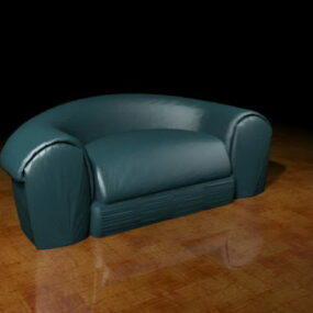 Blue Sofa Couch 3d model