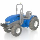 Průmyslový modrý traktor