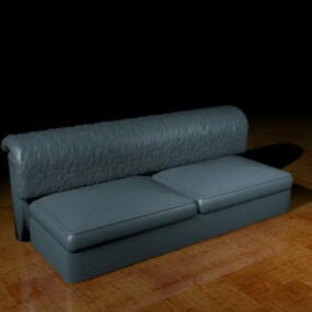 Blue Velvet Couch 3d model
