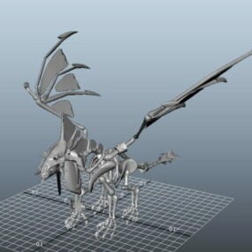 Modelo 3d do dragão ósseo
