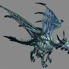 Modello 3d del personaggio del drago osseo
