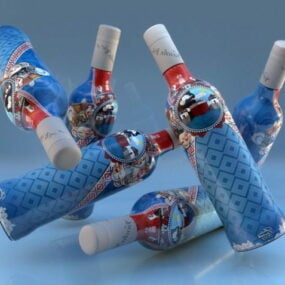 Model 3D Botellas De Alcohol