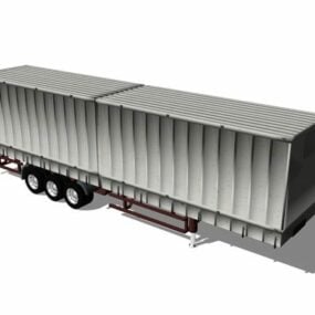 箱式卡车拖车3d模型