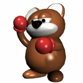 Boxing Bear Toy 3d model