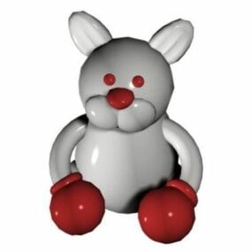 Toy Boxing Cartoon Rabbit 3d model