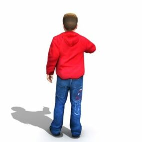 Boy With Thumbs Up 3d model