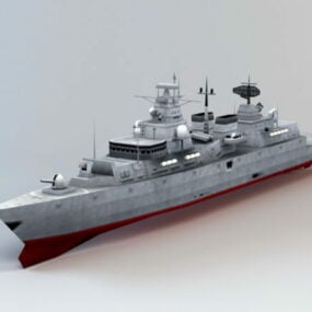 Modelo 3D da fragata classe Bremen