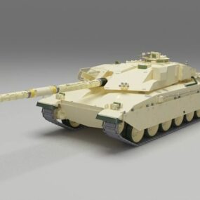 Britský 3D model tanku Challenger