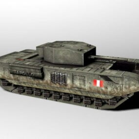 Brittiläinen Churchill Tank 3d-malli