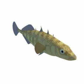 Brook Stickleback Fish Animal 3D-malli