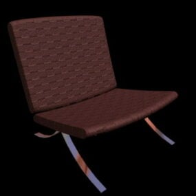 Modelo 3d da cadeira marrom Barcelona