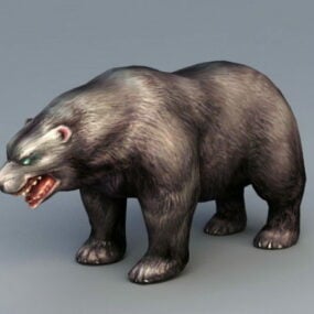 مدل 3 بعدی حیوانات خرس قهوه ای