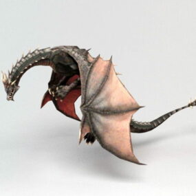 3D model hnědého draka