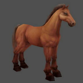 茶色の馬3Dモデル