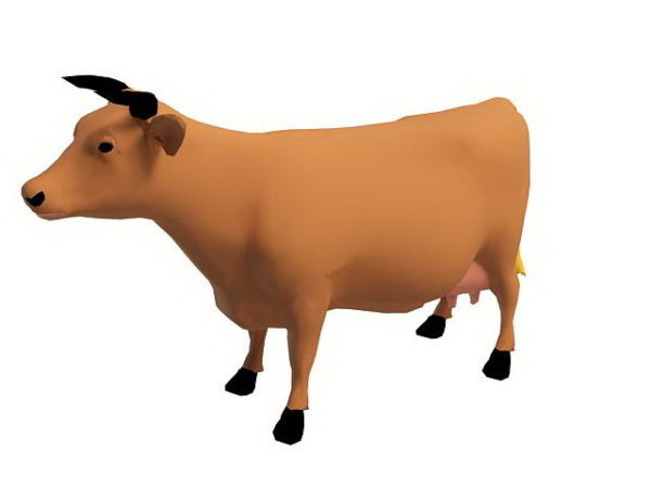 Animal de vaca leiteira marrom