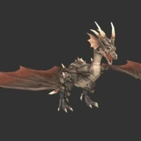 Brown Earth Dragon Character 3d model