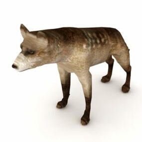 Modelo 3D Animal Hiena Marrom