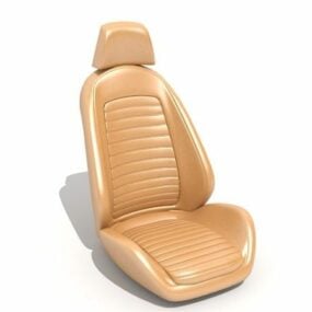 棕色皮革汽车座椅3d模型