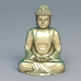פסל בודהה נירוונה דגם תלת מימד