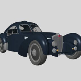 3д модель спортивного купе Bugatti Atalante