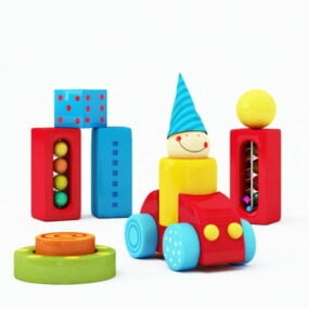 Modello 3d dei giocattoli dei blocchi di costruzione