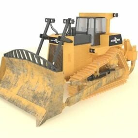 Modello 3d dell'attrezzatura per l'edilizia del bulldozer