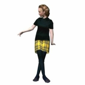 Character Business Casual Woman 3d model
