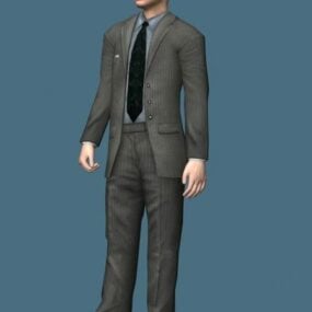 Charakter obchodní muž Rigged 3D model