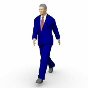 Obchodní muž chodící 3d model