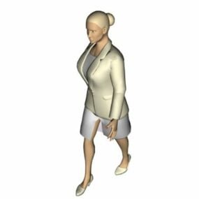 Personnage femme d'affaires en tenue de travail modèle 3D