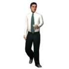 Character Businessman Holding A Cup