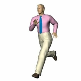 شخصیت تاجر در مدل پیراهن کت و شلوار سه بعدی