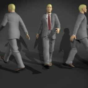 Businessman In Walking Pose 3d model