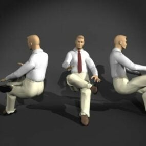 Liikemies Sitting Pose 3d-malli