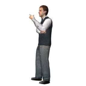Character Businessman Standing 3d model