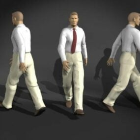 Hombre de negocios caminando Pose modelo 3d