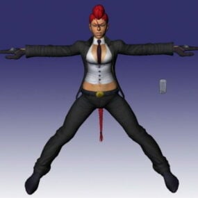 C. Viper Street Fighter Personnage modèle 3D