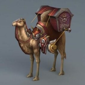 Modelo 3d de caravana de camelos