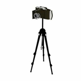 Camera With Tripod 3d model